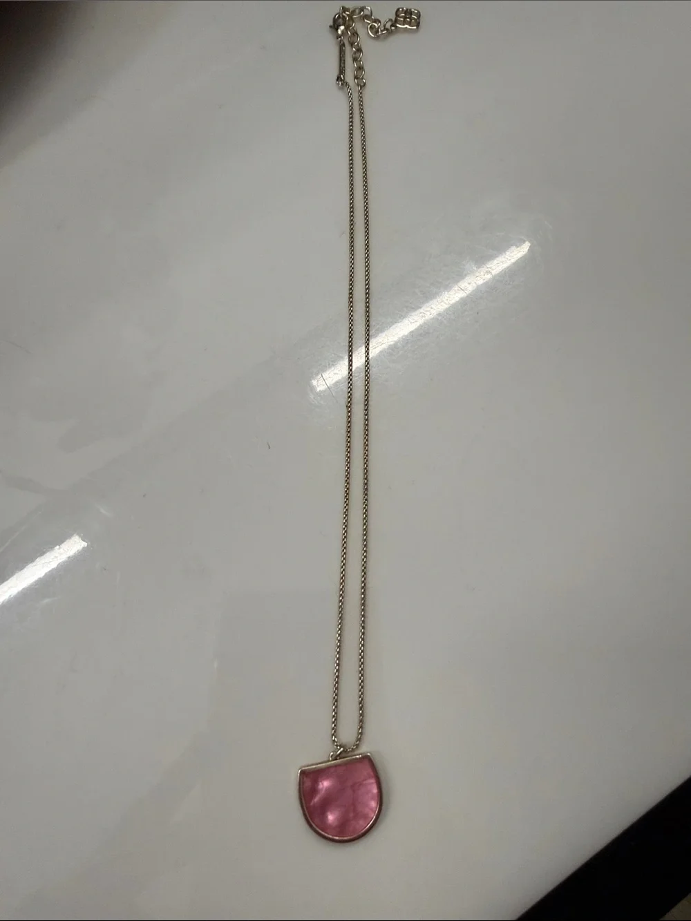 Kendra Scott Pink Shell Pendant Necklace in Gold-Tone